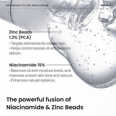 FRANKLY Niacinamide 15% Zinc Beads Serum 30ml
