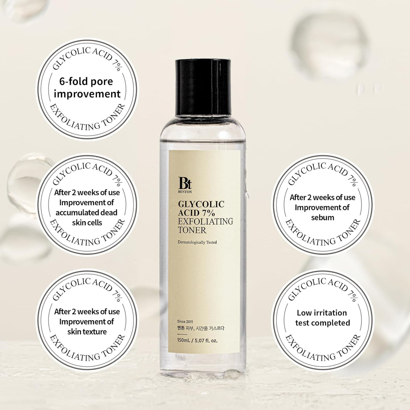 Benton Glycolic Acid 7% Exfoliating Toner 150mL