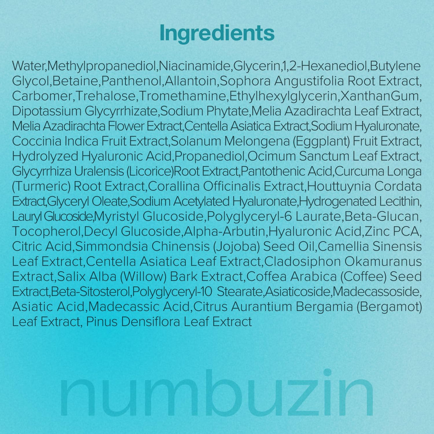 Numbuzin No.1 Pantothenic B5 Hyaluronic Active Clear Mask 4EA