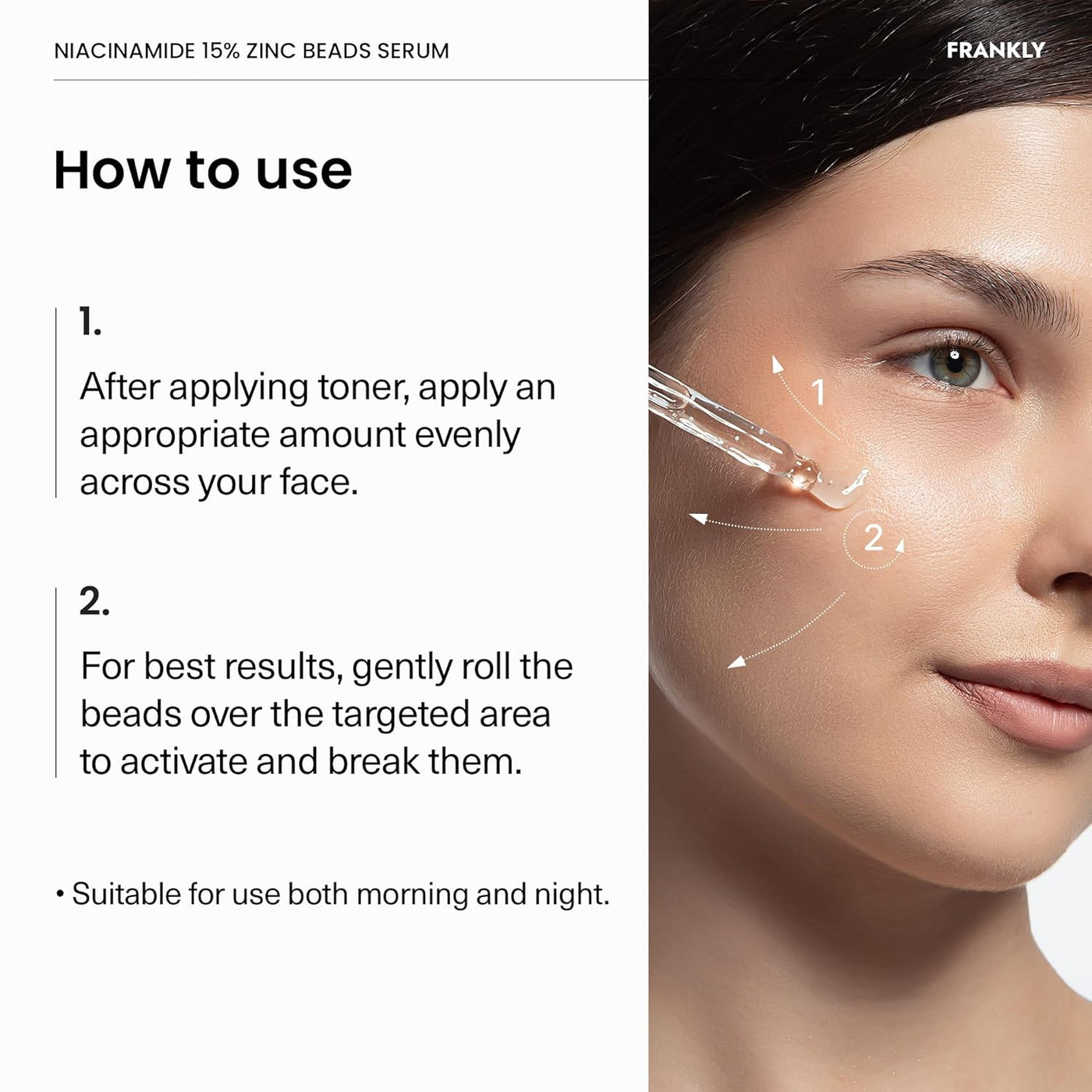 FRANKLY Niacinamide 15% Zinc Beads Serum 30ml