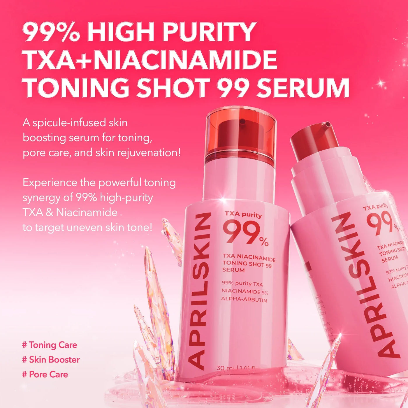 APRILSKIN TXA Niacinamide Toning Shot 99 Spicule Serum 30ml