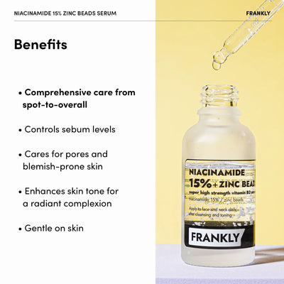 FRANKLY Niacinamide 15% Zinc Beads Serum 30ml